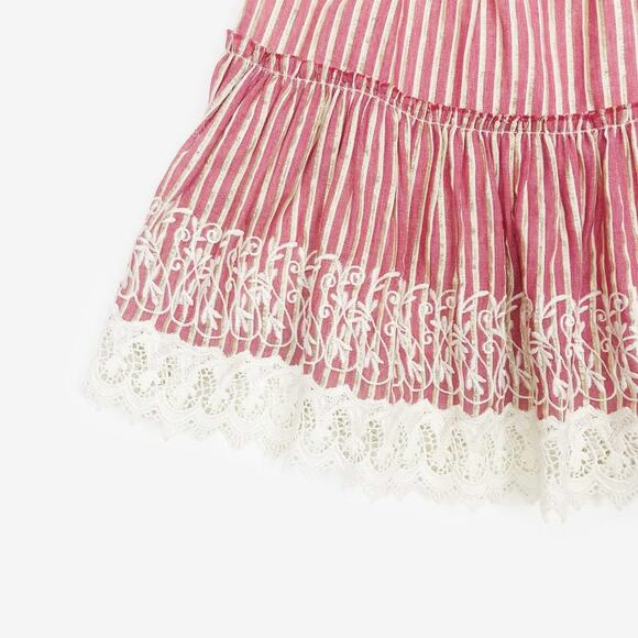 NWOT MISA Los Angeles Silvia Mini Skirt Size XS Striped Cotton Blend Soft Girl - Picture 9 of 14